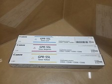 Genuine Canon GPR-55L Toner Cartridges Cyan, Yellow & Magenta, Sealed, Lot of 3 picture