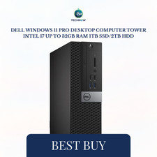 Dell Windows 11 Pro Desktop Computer M Tower Intel i7 Up To 32GB RAM 2TB SSD/HDD picture
