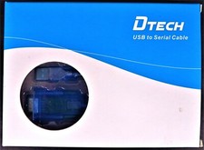 DTECH DT-5011 USB To Serial Cable, RS232 Serial Interface, USB-A, NEW In Box picture