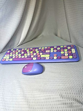 MOFii Wireless Keyboard & Mouse Bundle Purple Multicolor Keys QWERTY 1200 as is  picture