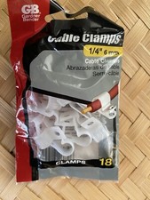 (18-Pk) Gardner Bender Cable Clamps Plastic Black 1/4