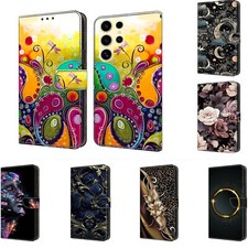 Flip Flower Bird Robot Wallet Cover Case For A32 A33 A34 A35 A36 A37 A51 A56 picture