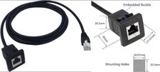 Cable de red Ethernet LAN RJ45 macho a hembra Cat 5e para montaje en panel.neuvo picture