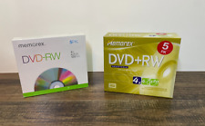 Lot of 2 Memorex 5-PACK DVD-RW  Recordable Discs 4X 4.7GB 120Min 10 CDs Total picture