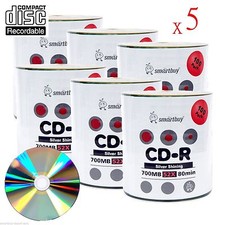 3000-Pack Smartbuy Blank CD-R 52X 700MB/80Min Shiny Silver Recordable Media Disc picture