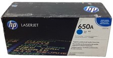 HP Genuine 650A CE271A Cyan Laser Toner Cartridge for LaserJet Printer CP5525 picture