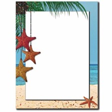 100 PCS Holiday Stars Letterhead Laser Inkjet Printer Paper Stationery Sheet picture