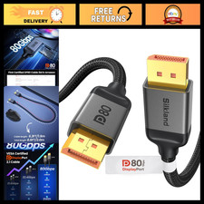 High-Speed 80Gbps DisplayPort 2.1 Cable, VESA Certified, 6.6FT/2M, DP80 HDR picture