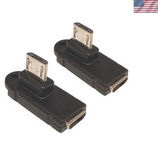 Micro USB 2.0 5Pin M to F Angled Adapter - 90° Right/Left Extension Connector picture