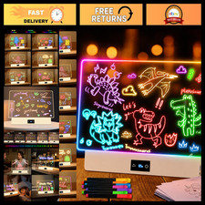 16” Rechargeable LED Drawing Board - 7 Color Light Up Note Tablet for Kids & Art picture