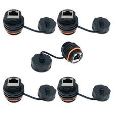 5 PCS Waterproof RJ45 Panel Mount Coupler Shielded CAT6A/6/5E LAN Connector picture
