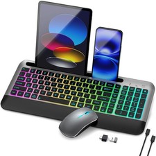JOYACCESS Wireless Keyboard and Mouse Combo Backlit - Compact Quiet Keyboard ... picture