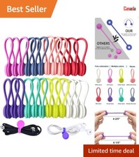 High-Quality Reusable Twist Ties - Versatile Organizing - 24 Pack, 8 Colors picture