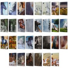 OFFICIAL SIMONE GATTERWE HORSES LEATHER BOOK CASE FOR APPLE iPAD picture