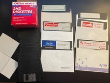 Office Depot Imation blank 7x  3.5in. Floppy Disks and Assorted 5.25 inch discs picture