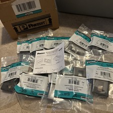 Panduit CFFPHM4BL Snap-On 4-Port Modular Furniture Faceplate LOT OF 10 picture