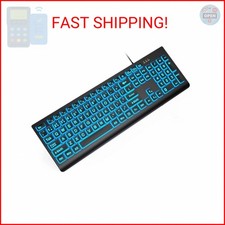 SABLUTE K11PRO Large Print Backlit Keyboard, 3X Larger Font Wired USB Lighted Co picture