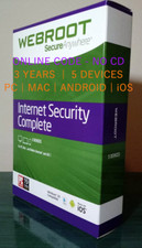 🔥Webroot Internet Security Complete 2026 | 3 Year 5 Device | Email Code (no CD) picture