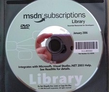 Microsoft MSDN Subscription Library (January 2006) Complete Disc Set w/ License picture