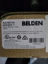 New Belden AX103114 KeyConnect Patch Panel 24-Port 1U Black (Empty) picture