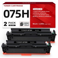 ** NEW Canon Toner | 075H / 075 | Black | High Capacity | Compatible | 2-Pack picture