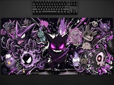 Gengar Desk mat, Ghost type pokemon Mouse pad, Gengar Lover Gift Accessories picture