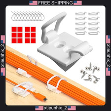 Cable Management Clips 10-Pack Adjustable Elastic Wire Holders for Home Office picture