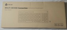 iClever MULTI-DEVICE CONNECTION WIRELESS KEYBOARD MODEL DKA2KB NEW IN BOX BLACK picture