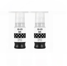 2 Black GI-25 Ink Bottle Pigment Ink Compatible with  CANON MAXIFY GX2020 GX1020 picture