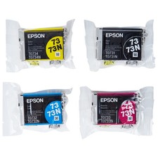 (4pcs)Genuine EPSON T0731(N)~T0734(N) Ink Cartridges for Stylus C79/CX3900/T20 picture