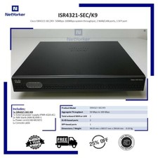 Cisco ISR4321-SEC/K9 - Gigabit Voice Security Router - Same Day Shipping picture