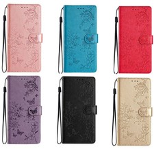 Butterfly Flower Wallet Cover Case For Xiaomi 17 15 14T 13 12 11T POCO X6 F8 picture
