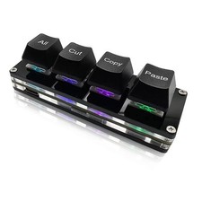 Mini 4-Key Select-All Cut Copy Paste Macro Pad Ctrl A X C V Shortcut One Hand... picture