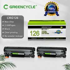 GREENCYCLE 2 Pack Canon 126 CRG126 Black Toner for LBP6200d LBP6230dw LBP6230dn picture