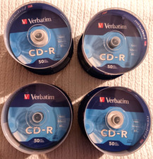 Verbatim CD-R 700MB 52x Speed 80 min Recordable Disc Lot of 4 Pack of 50 94691 picture