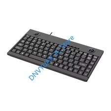 OOTDTY 88-Key Waterproof USB Keyboard with Built-in Trackball Mouse picture