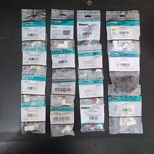 REDUCED Lot of 44 Panduit Parts * (12) Cat5e & Cat3 Jack Modules & (32) Blanks picture