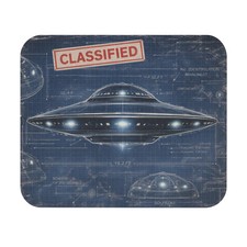 Alien Ship Blueprint Mouse Pad 9”x8” | UFO Paranormal picture