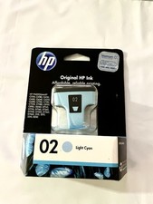 NEW Genuine HP 02 Light Cyan Printer Ink Cartridge picture