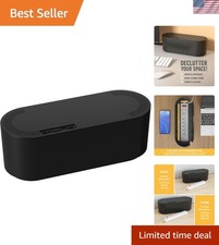 Sleek Black Cable Management Box - Cord Organizer & Power Strip Cover - 12.75