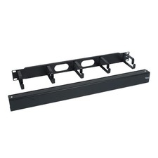 1U Ring Cable Manager Panel with Cover, Metal, 3