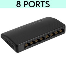8 Port Desktop Ethernet Switch LAN Hub 10/100Mbps Internet LAN Switcher Adapter picture