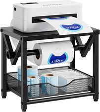 Metal Thermal Label Printer Holder Stand with Drawer for Roll & Fanfold picture