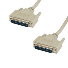 100ft DB25 25 Pin Serial Printer Cable Cord 28 AWG Male M/M RS-232 Port PC Modem picture