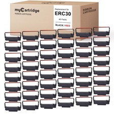 Pack Replacement Ribbons Compatible Epson ERC-34/38 TM-U220 POS Printer Black picture