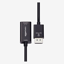 Amazon Basics DisplayPort Male to HDMI Female converter 4K@60Hz Black 9 in picture