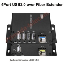 4 Ports USB2.0 over Fiber optic Extender LC Singlemode single Fiber up to 20Km picture