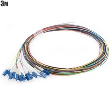 3M 12x LC UPC Single Mode Fiber Optic Optical Pigtail Cable Cord Multicolor picture