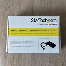 StarTech.com 3 Port USB C Hub with Ethernet - USB-C to 3x USB-A w/ Power Adapter picture