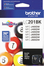 New Genuine Brother LC201 Black Ink Cartridges MFC-J480DW MFC-J485DW picture